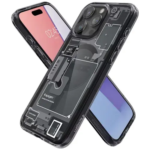 Husa Protectie Spate Spigen Ultra Hybrid MagSafe pentru Apple iPhone 15 Pro Zero One (Negru)