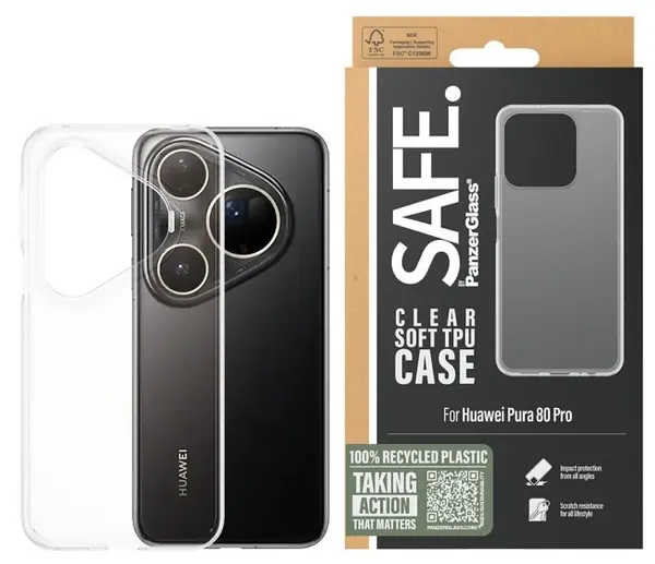 Husa SAFE - Clear soft, Huawei Pura 80 Pro, transparent