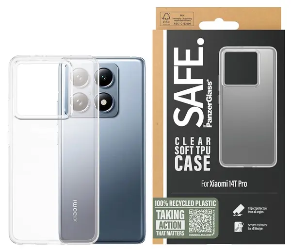 Husă SAFE - Redmi 14T Pro, transparent