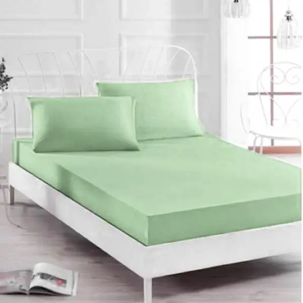 Husa saltea 180x200cm, cu elastic, Jersey, Vernil