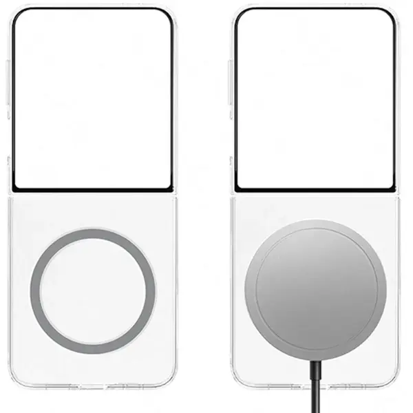 Husa Samsung Clear Magnet Case pentru Galaxy Flip7, Transparent