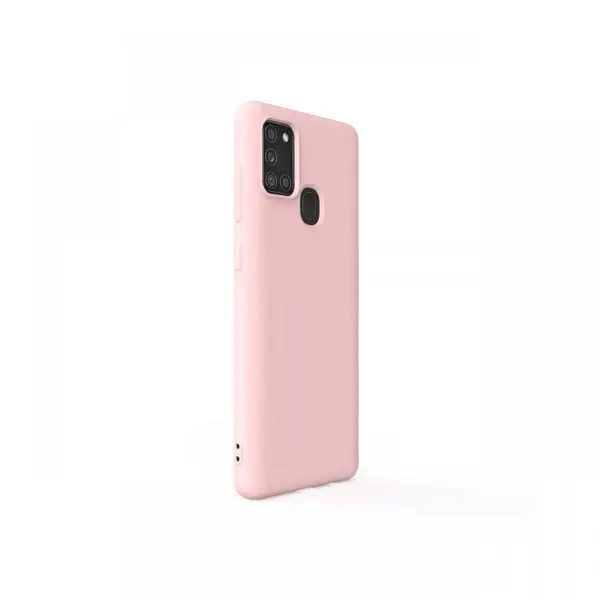Husa Samsung Galaxy A21s Lemontti Silicon Soft Slim Pink Sand