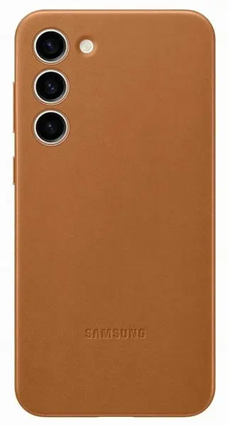 Husă Samsung - Leather, Galaxy S23 Plus, maro