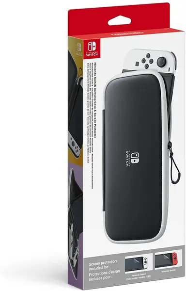 Husa si protectie Nintendo - OLED Black & White (Nintendo Switch)