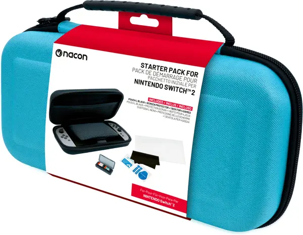 Husă si protector Nacon - Starter Pack, albastru (Nintendo Switch 2)