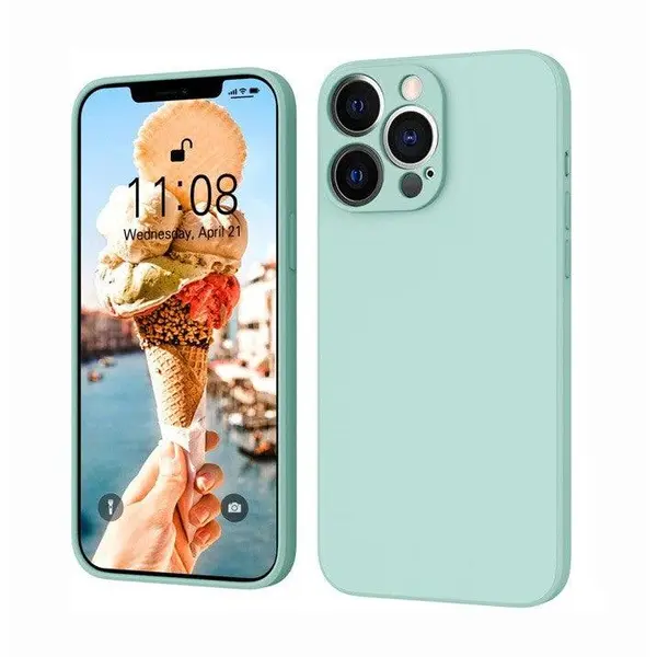 Husa Silicon Sea Blue Protectie Camera Apple iPhone 14 Plus - iPhone 14 Plus