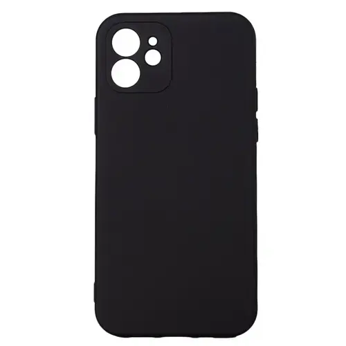 Husa smartphone Spacer pentru Iphone 12, grosime 2mm, material flexibil silicon, interior cu microfibra, negru