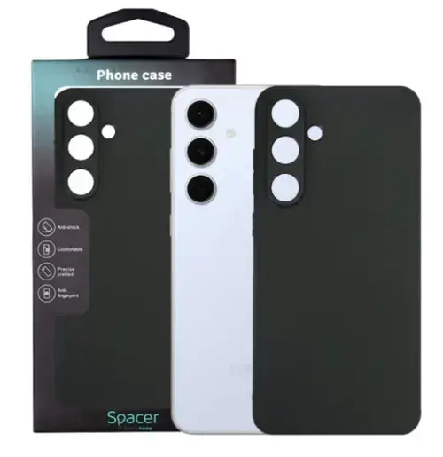 Husa Spacer SPPC-SM-GX-S24FE-TPU pentru Samsung Galaxy S24FE, Negru