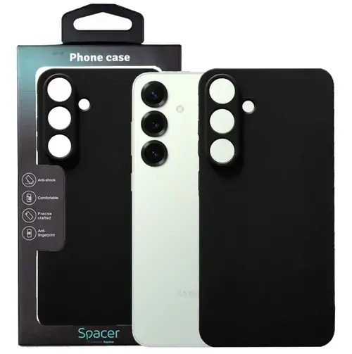 Husa Spacer SPPC-SM-GX-S25PL-TPU pentru Samsung Galaxy S25 Plus, Negru