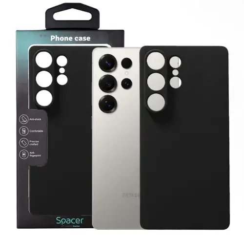 Husa Spacer SPPC-SM-GX-S25U-TPU pentru Samsung Galaxy S25 Ultra, Negru