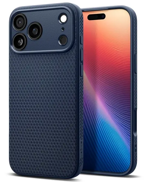 Husa Spigen - Liquid Air, iPhone 17 Pro, albastru