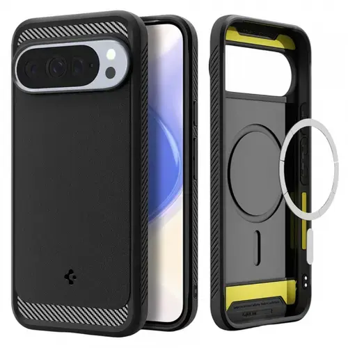 Husa Spigen Rugged Armor, MagSafe pentru Google Pixel 10 Pro XL, Neagra