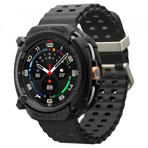 Husa Spigen Rugged Armor pentru Samsung Galaxy Watch8 Classic (Negru)