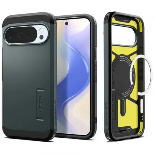 Husa Spigen Tough Armor MagSafe pentru Google Pixel 10 Pro XL, Verde