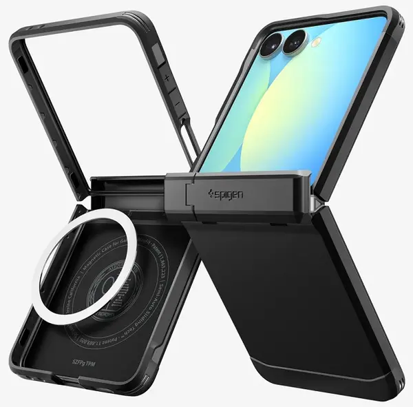 Husă Spigen - Tough Armor Pro, Galaxy Z Flip, MagSafe, negru