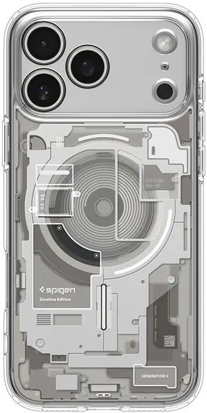 Husă Spigen - Ultra Hybrid MagSafe, iPhone 17 Pro Max, Zero One Natural Titanium