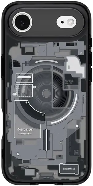 Husă Spigen - Ultra Hybrid MagSafe, iPhone Air, Zero One Black
