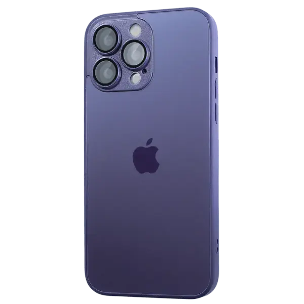 Husa sticla mata cu protectie camere Deep Purple AG-Glass, Apple iPhone 14 Plus - iPhone 14 Plus