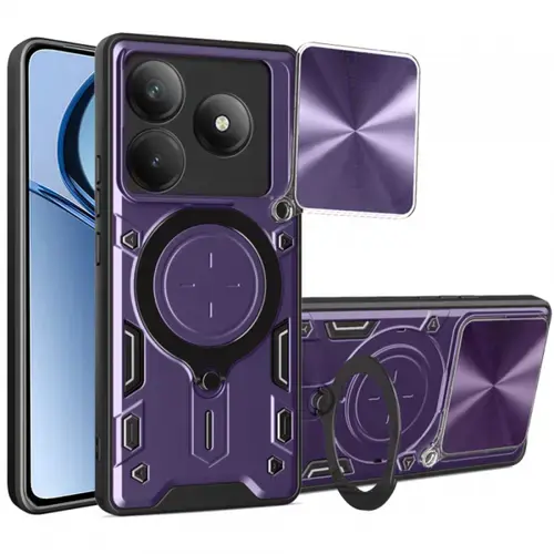 Husa Techsuit CamGuard Pro pentru Realme C63 / C61 (Mov/Negru)