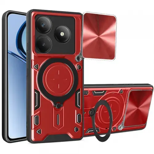 Husa Techsuit CamGuard Pro pentru Realme C63 / C61 (Rosu)