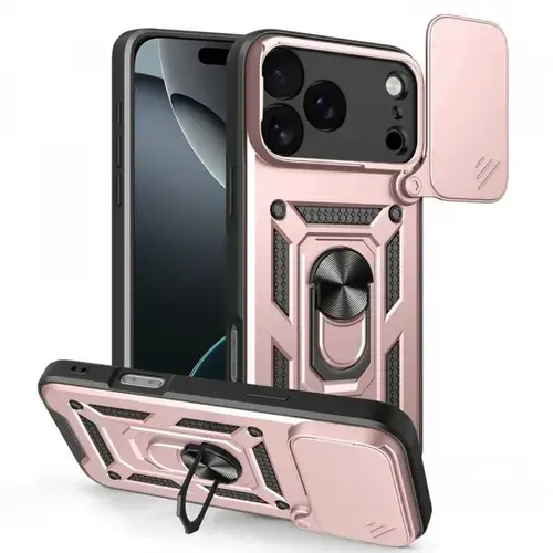 Husa Techsuit CamShield pentru Apple iPhone 17 Pro Max, Roz