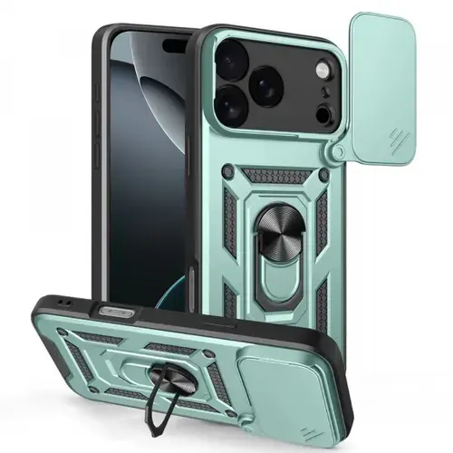 Husa Techsuit CamShield pentru Apple iPhone 17 Pro Max, Verde