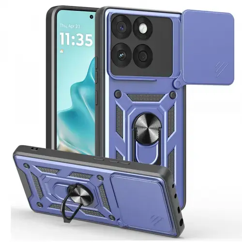 Husa Techsuit CamShield pentru Motorola Edge 60 Fusion / Edge 60 (Albastru/Negru)