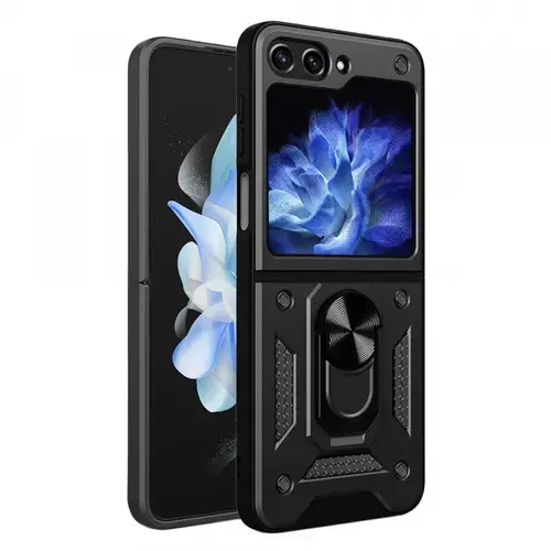 Husa Techsuit CamShield pentru Samsung Galaxy Z Flip 5, F731 (Negru)