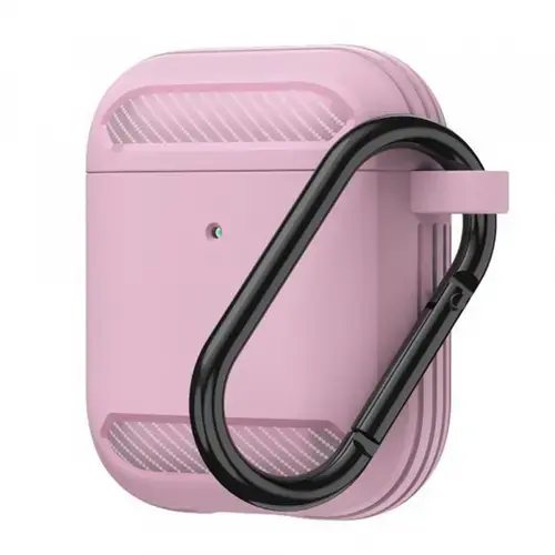Husa Techsuit Carbon pentru Apple AirPods Gen 2 / Gen 1 (Roz)
