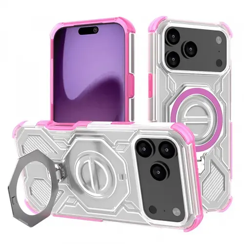 Husa Techsuit Carbon Shield Pro pentru Apple iPhone 17 Pro Max, Roz