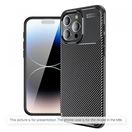Husa Techsuit CarbonFiber pentru Apple iPhone 17, Neagra