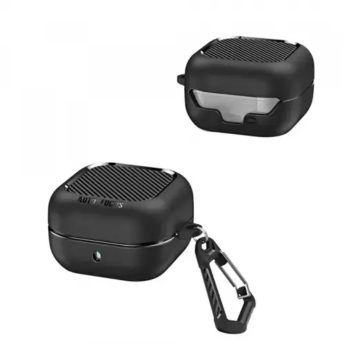 Husa Techsuit CarbonFiber pentru Samsung Galaxy Buds4 / Buds4 Pro, Neagra