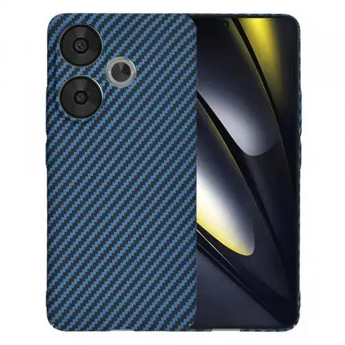 Husa Techsuit Carbonite FiberShell pentru Poco F6, Turcoaz