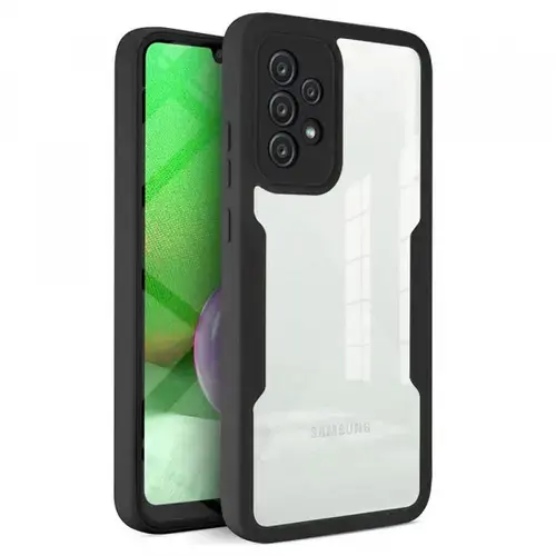 Husa Techsuit ColorVerse 360 pentru Samsung Galaxy A52s 5G A528 / A52 5G A526 / A52 A525 (Transparent/Negru)