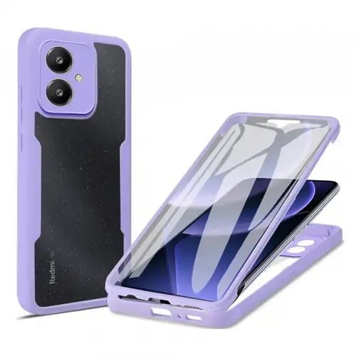 Husa Techsuit ColorVerse 360 pentru Xiaomi Redmi 13C 5G (Mov/Transparent)