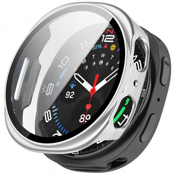 Husa Techsuit Defense360 Pro pentru Samsung Galaxy Watch8 44mm, Argintie