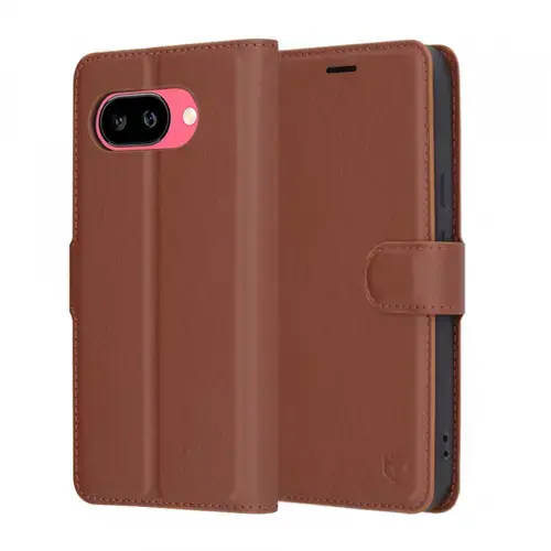 Husa Techsuit Leather Folio pentru Google Pixel 9a, Maro