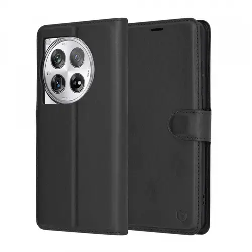 Husa Techsuit Leather Folio pentru OnePlus 12 (Negru)