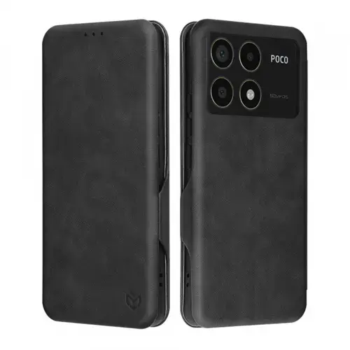 Husa Techsuit Safe Wallet Plus pentru Poco F6 Pro, Neagra