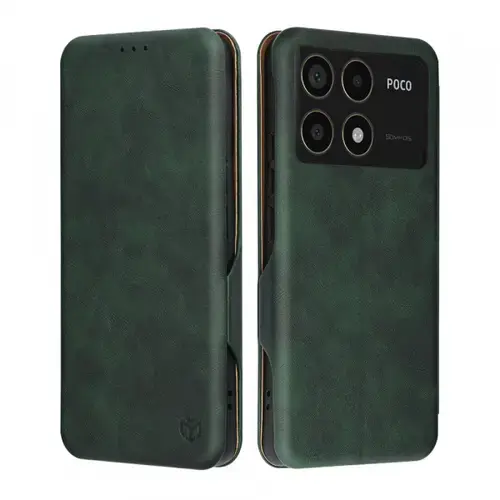 Husa Techsuit Safe Wallet Plus pentru Poco F6 Pro, Verde