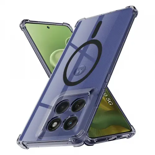 Husa Techsuit Shockproof Clear MagSafe pentru Motorola Edge 60 Fusion / Edge 60, Neagra