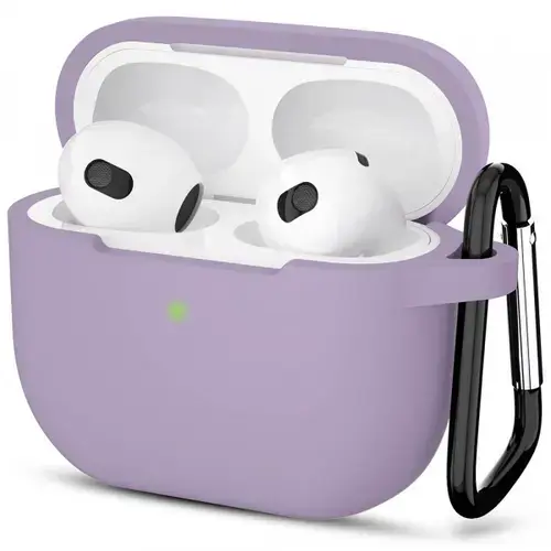 Husa Techsuit Silicone Case pentru Apple AirPods 3 (Mov)