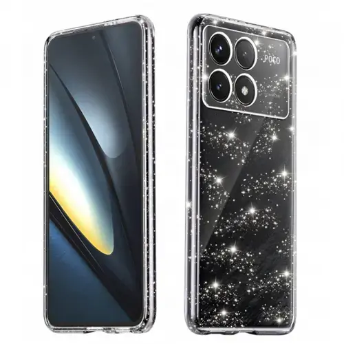 Husa Techsuit SparkleSkin pentru Poco F6 Pro, Transparenta