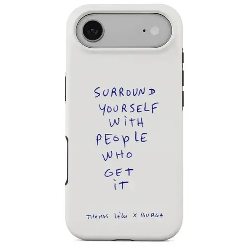 Husa telefon Burga Dual Layer Magsafe Get it pentru Apple iPhone Air (Alb)