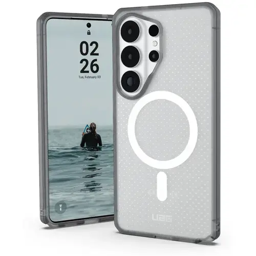 Husa telefon UAG Dot Series Magnetic pentru Samsung Galaxy S26 Ultra (Gri/Transparent)