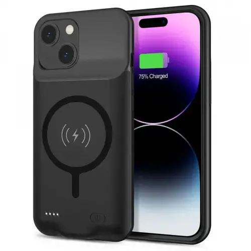 Husa Tip Baterie Externa Wireless Techsuit Power Pro Battery pentru Apple iPhone 15 Plus, 8500mAh (Negru)