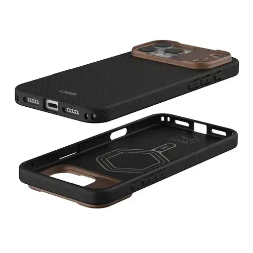 Husa UAG Fibr Armr Magsafe iPhone 17 Pro Max, Kevlar Graphite/Bronze
