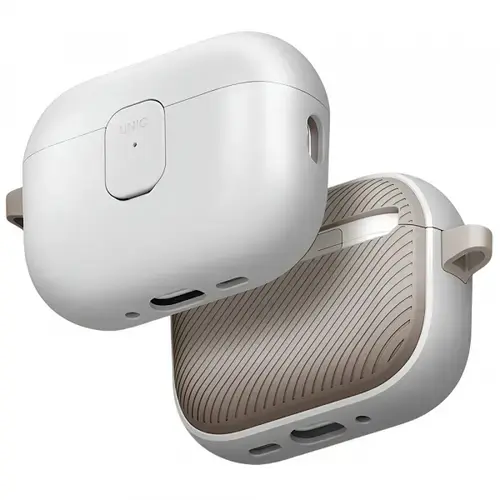 Husa UNIQ Clyde pentru Apple AirPods Pro 3, Gri Bej
