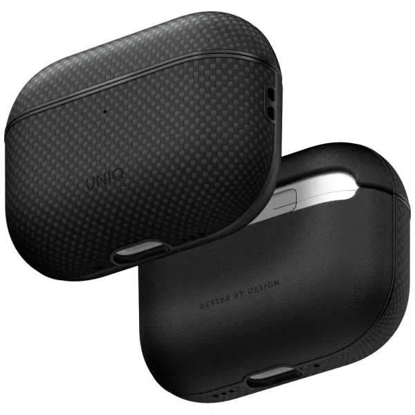 Husa UNIQ Keva Prime pentru Apple AirPods Pro 3, Neagra