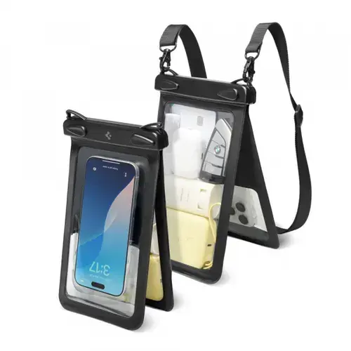 Husa Universala Waterproof pentru Telefon max. 6.9inch, Spigen, A603, Neagra
